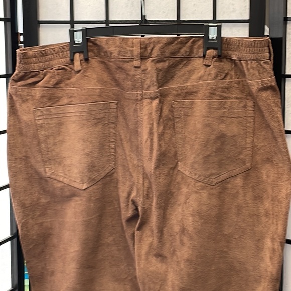 Dg2 Diane Gilman, Pig Suede Pants, Brown. SZ 18W - Picture 5 of 8